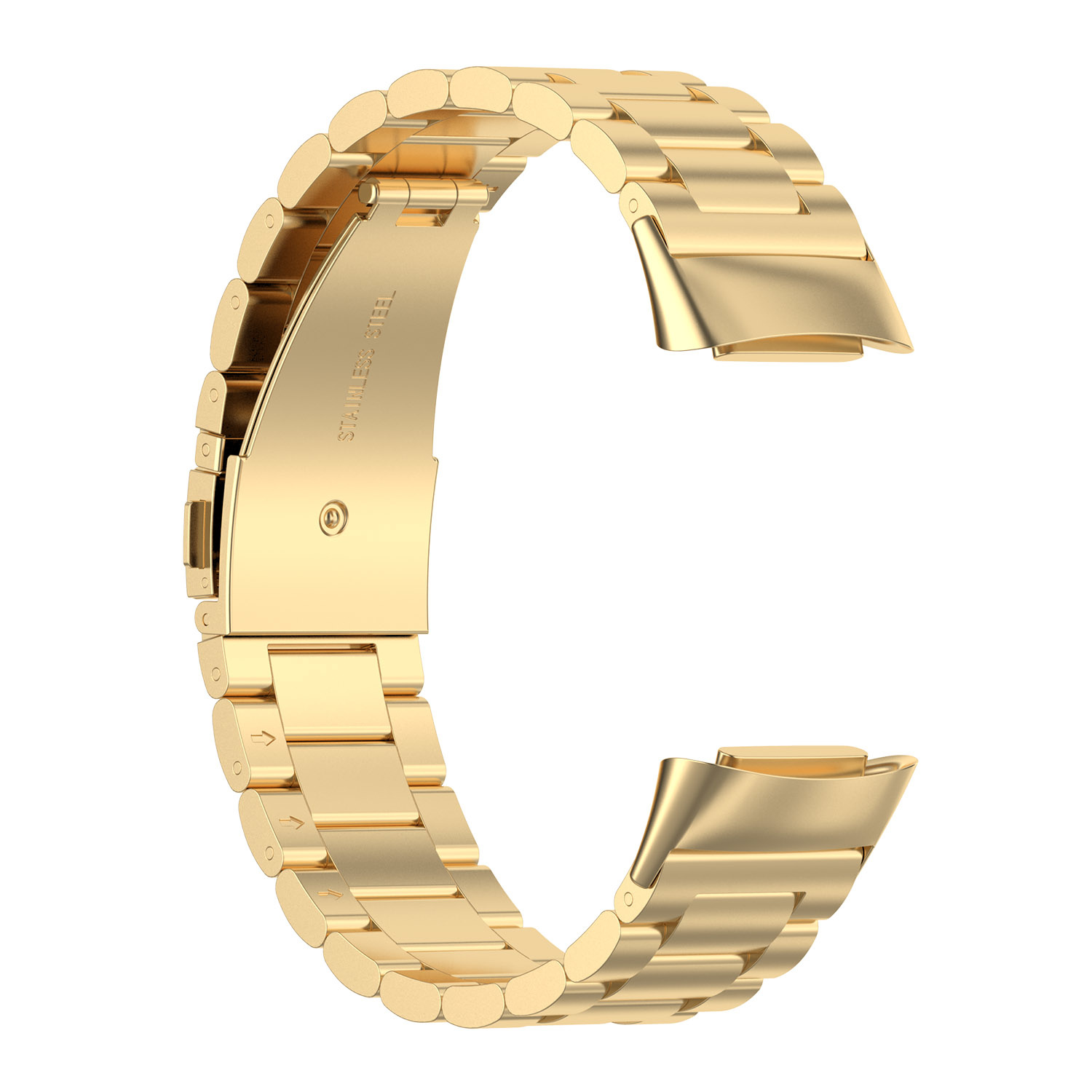 Fitbit Charge 5 kralen stalen schakel band - goud