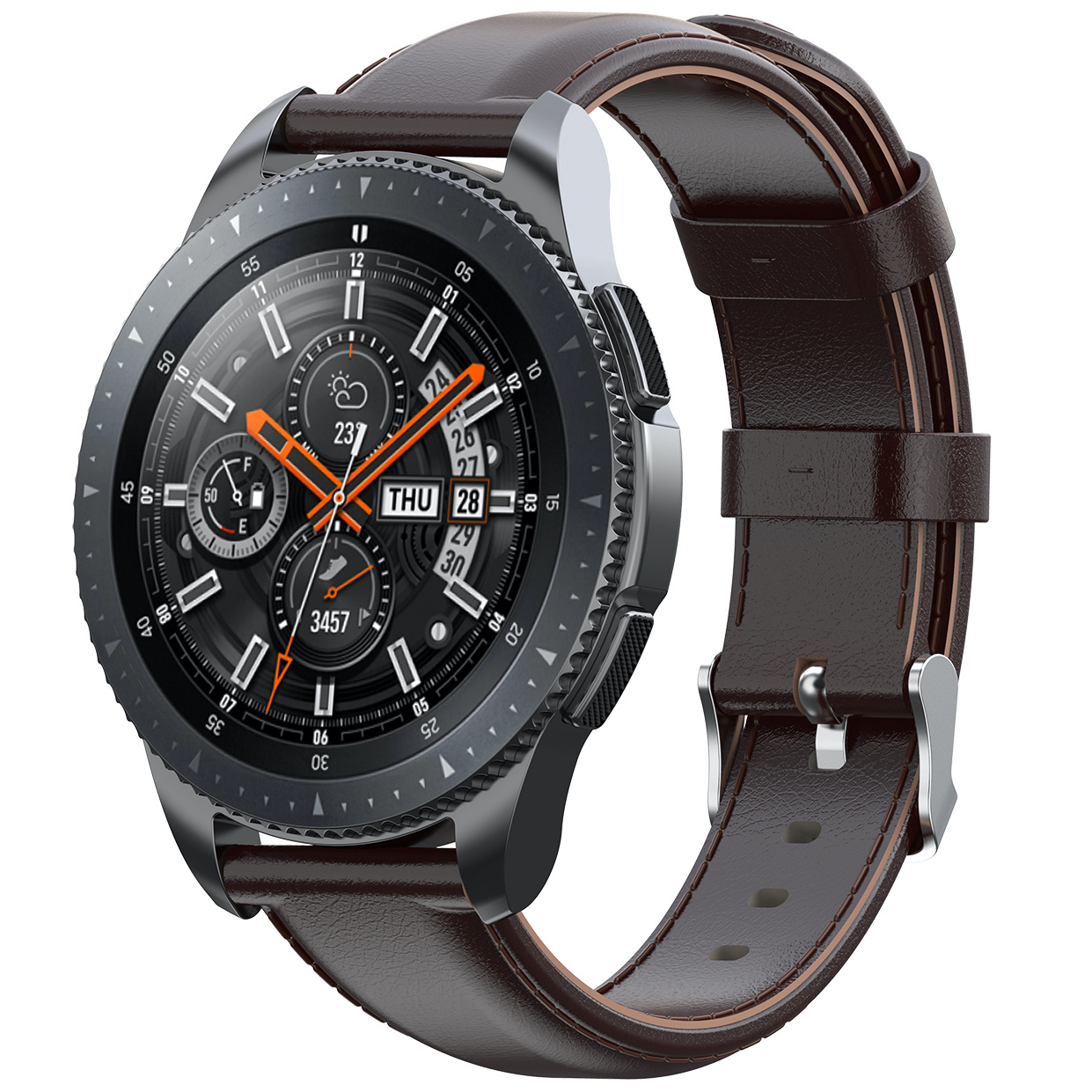 Garmin Vivoactive / Vivomove leren band - donkerbruin