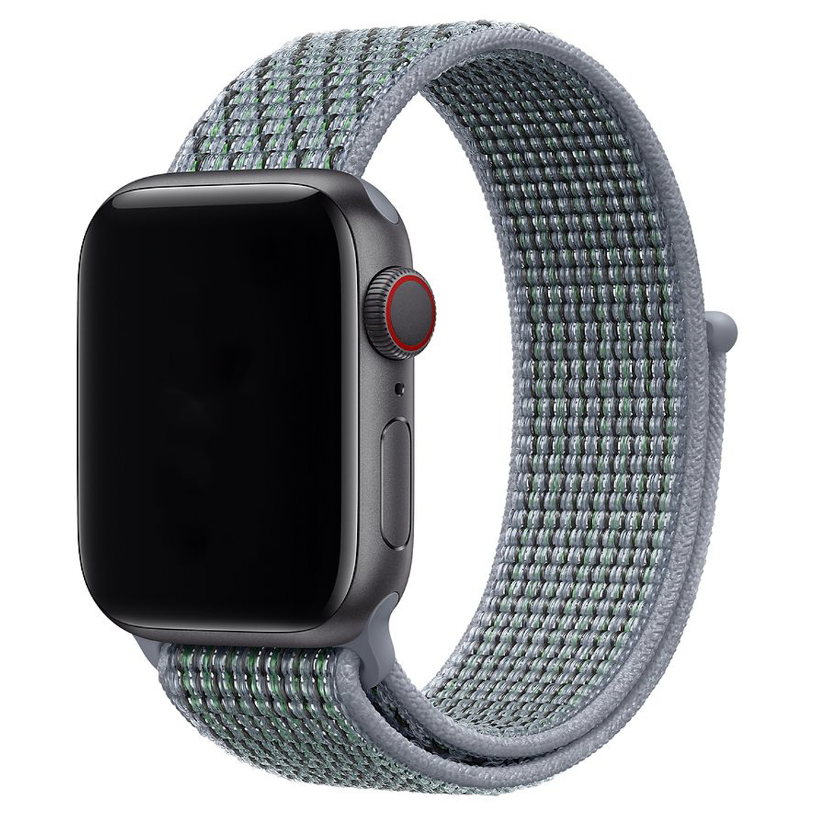 Apple Watch nylon geweven sport band  - obsidian mist
