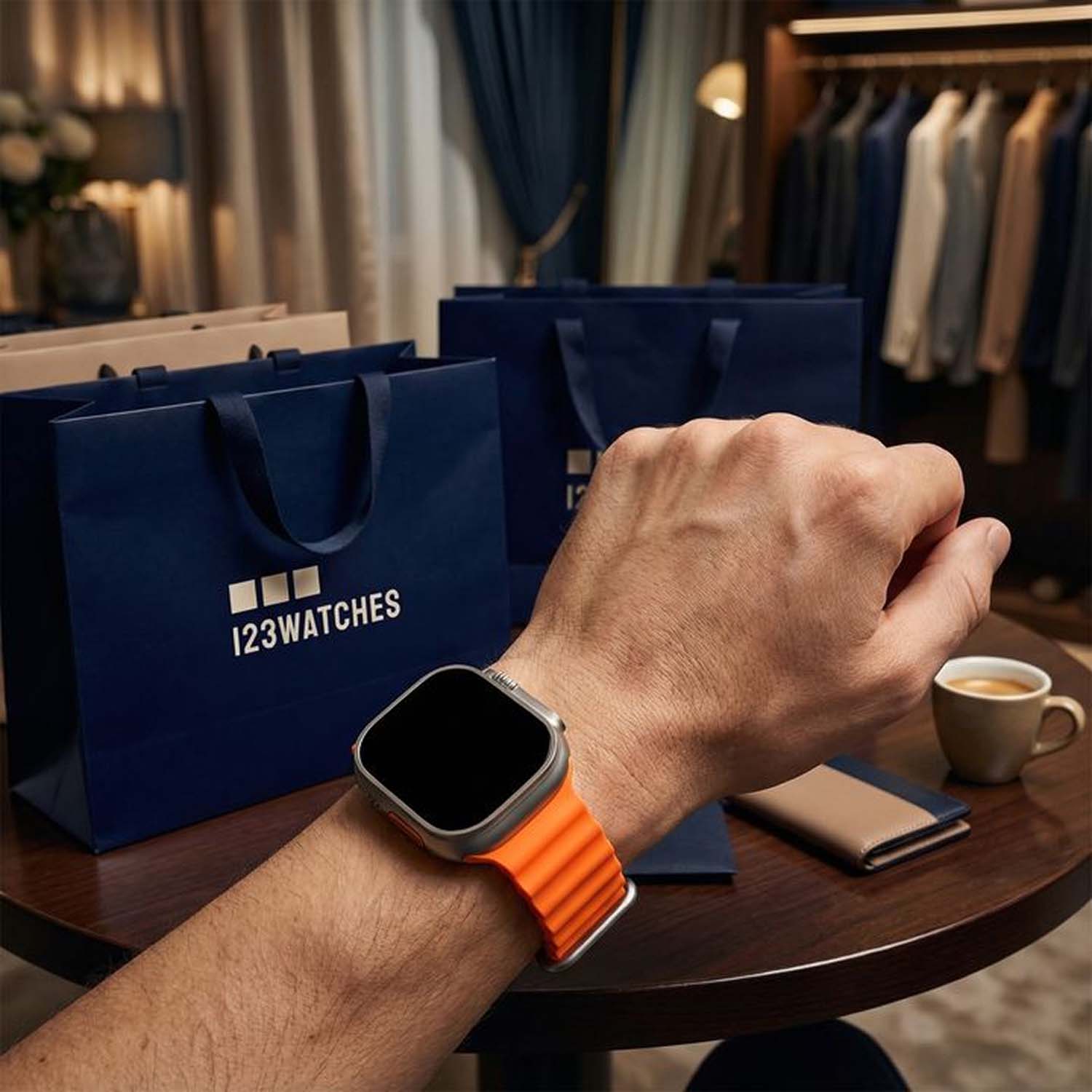 Apple-Watch-bandje-Ocean-siliconen-Oranje-7440850085032-123watches-pov-model