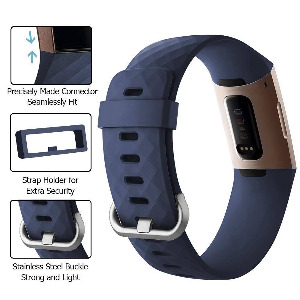Fitbit Charge 3 & 4 sport wafel band - donkerblauw