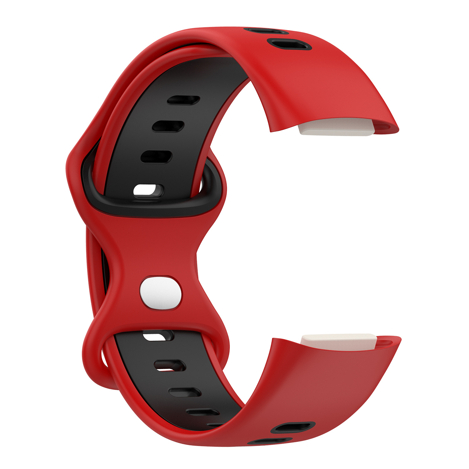Fitbit Charge 5 dubbel sport band - rood zwart