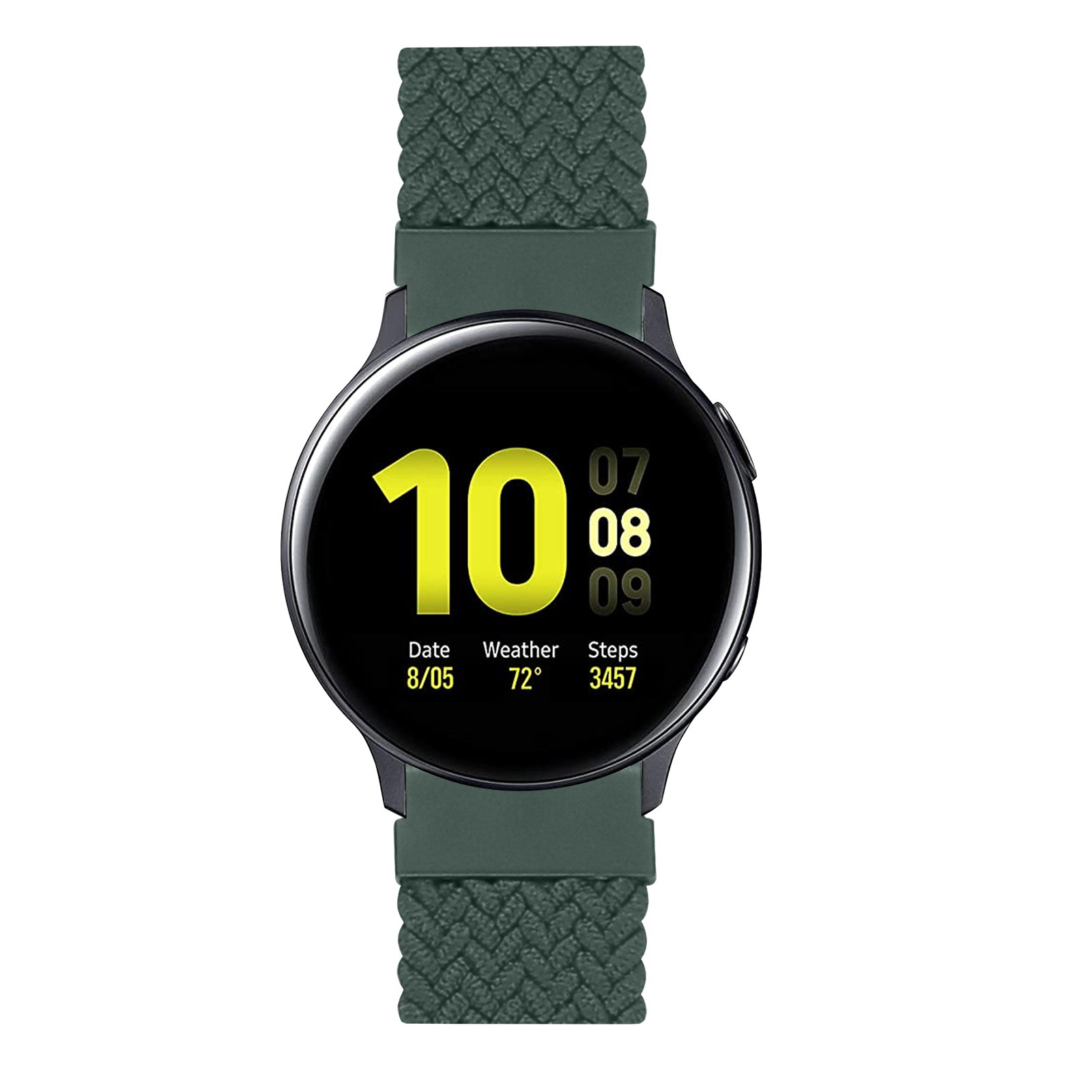 Garmin Vivoactive / Vivomove nylon gevlochten solo band - inverness groen