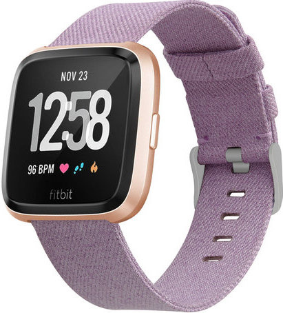 Fitbit Versa nylon gesp band - lavendel