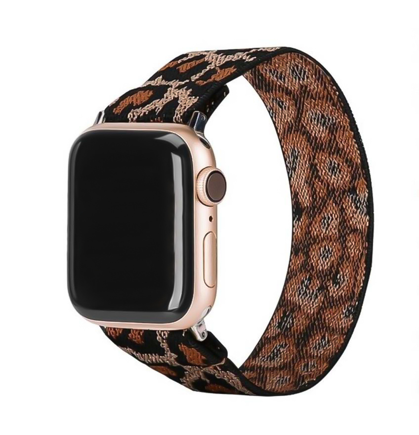 Apple Watch Nylon Geweven Band - Leopard - 42mm/44mm/45mm/49mm - ML