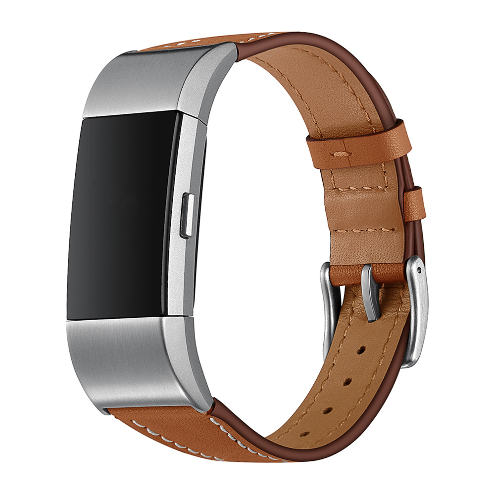 Fitbit Charge 2 premium leren band - bruin