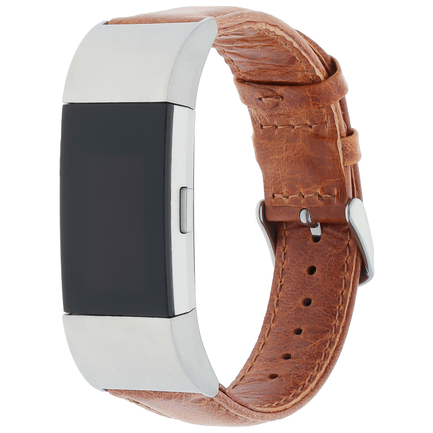 Fitbit Charge 2 genuine leren band - lichtbruin