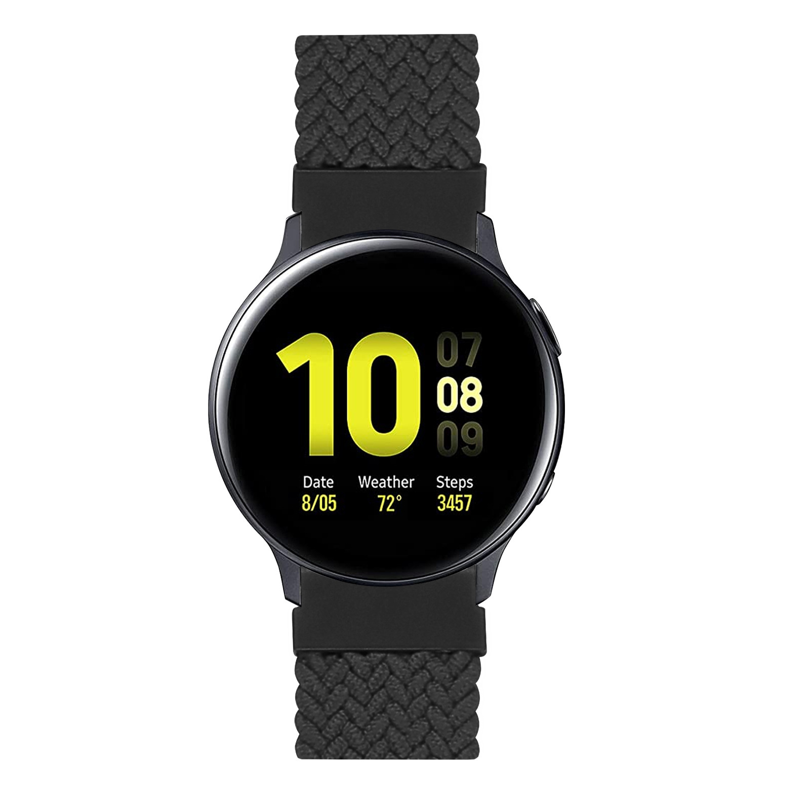 Garmin Vivoactive / Vivomove nylon gevlochten solo band - houtskool