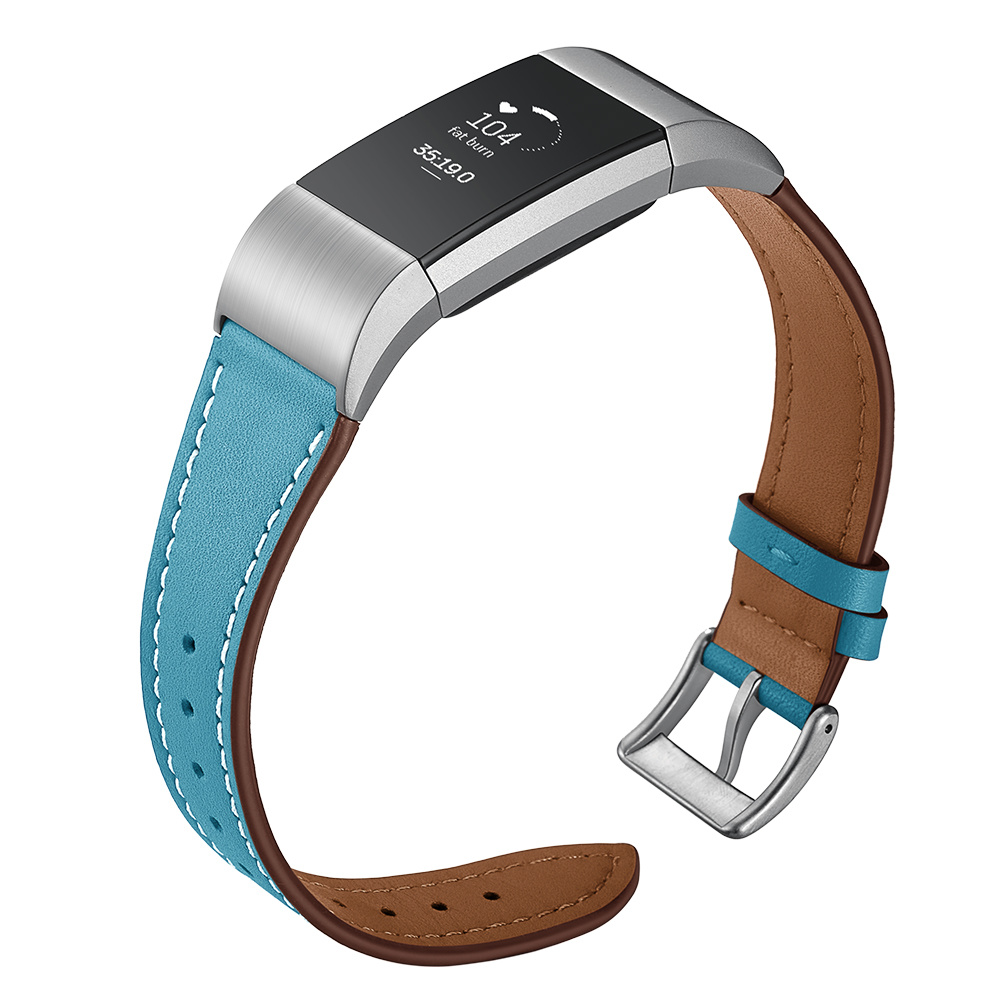 Fitbit Charge 2 premium leren band - lichtblauw Fitbit Charge 2 premium leren band - lichtblauw