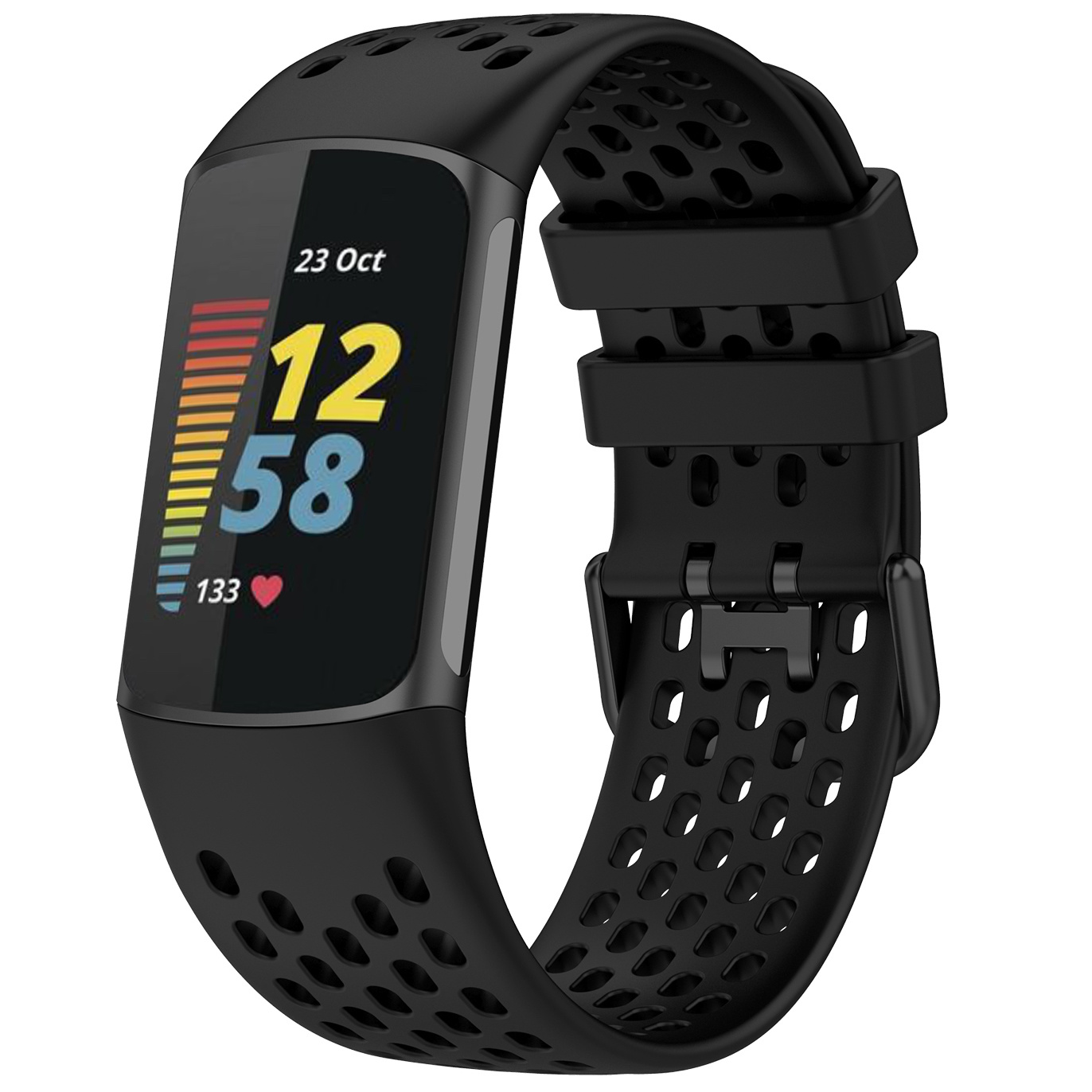 Fitbit Charge 5 sport point band - zwart
