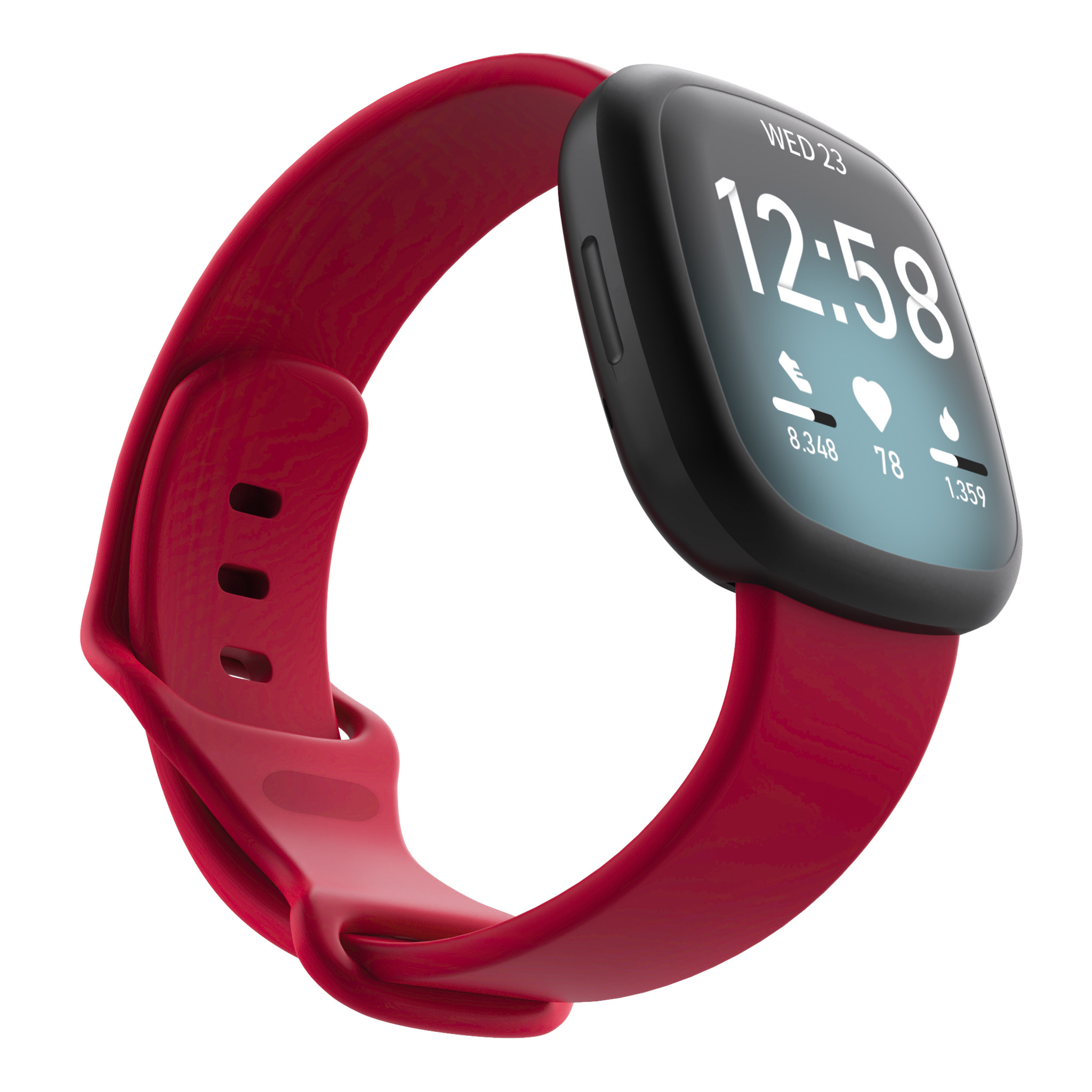 Fitbit Versa 3 / Sense sport band - donkerrood