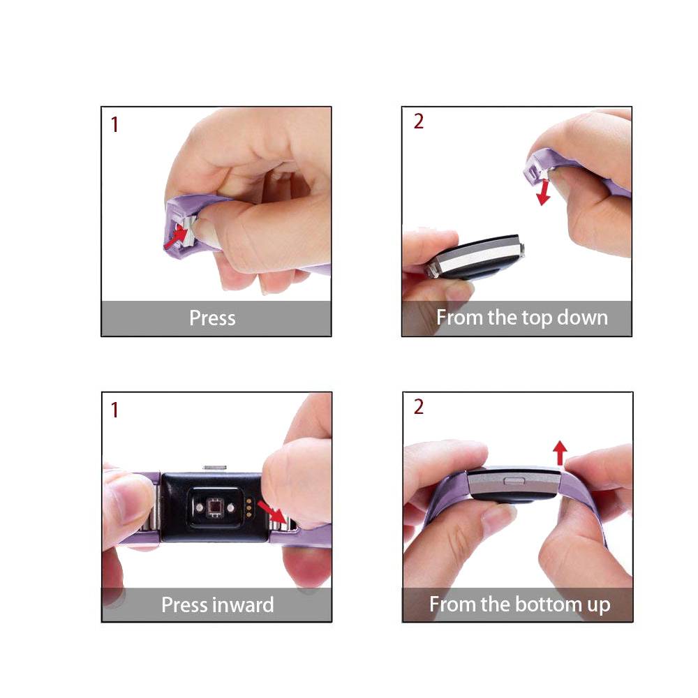 Fitbit Charge 2 sport band - lichtpaars