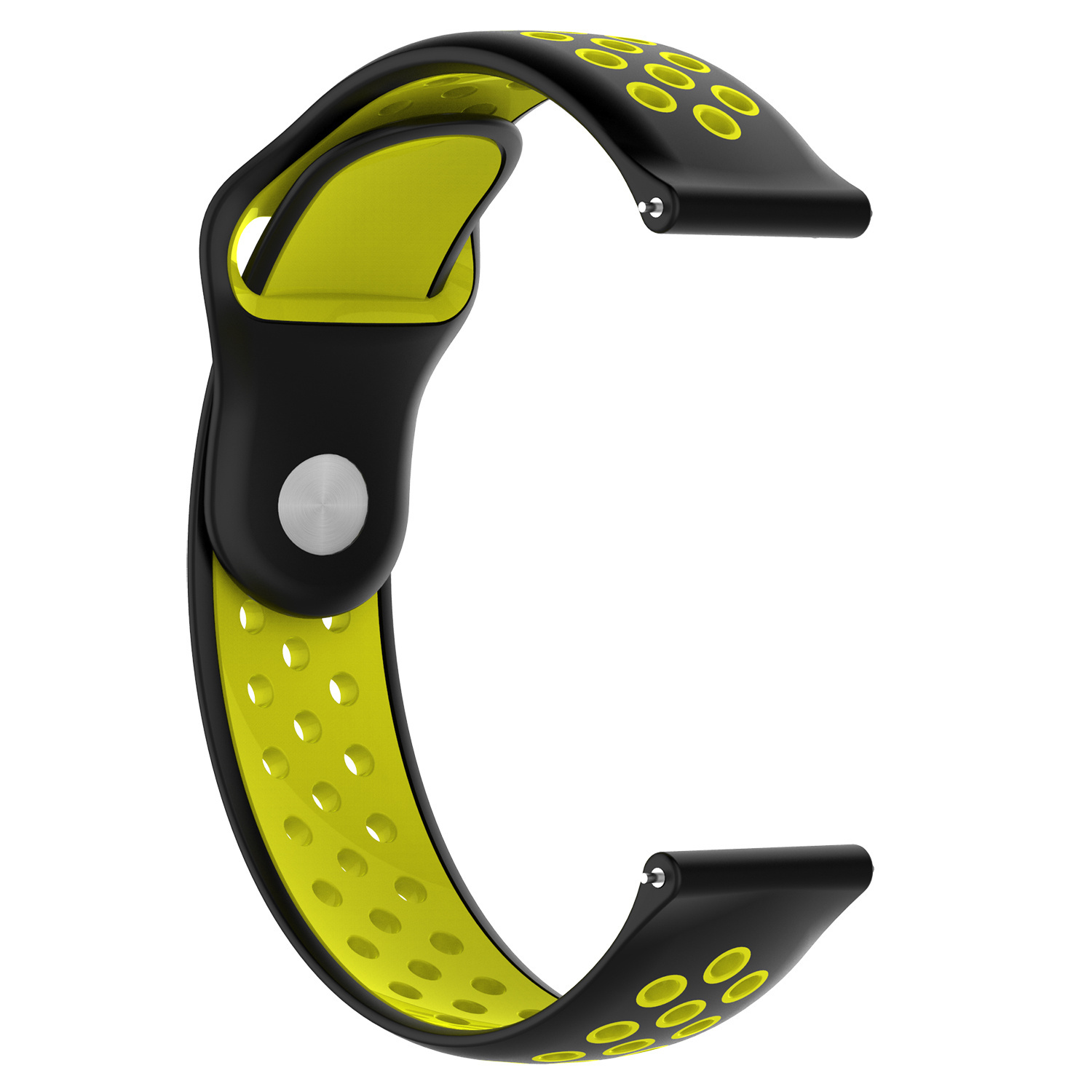 Samsung Galaxy Watch dubbel sport band - zwart geel