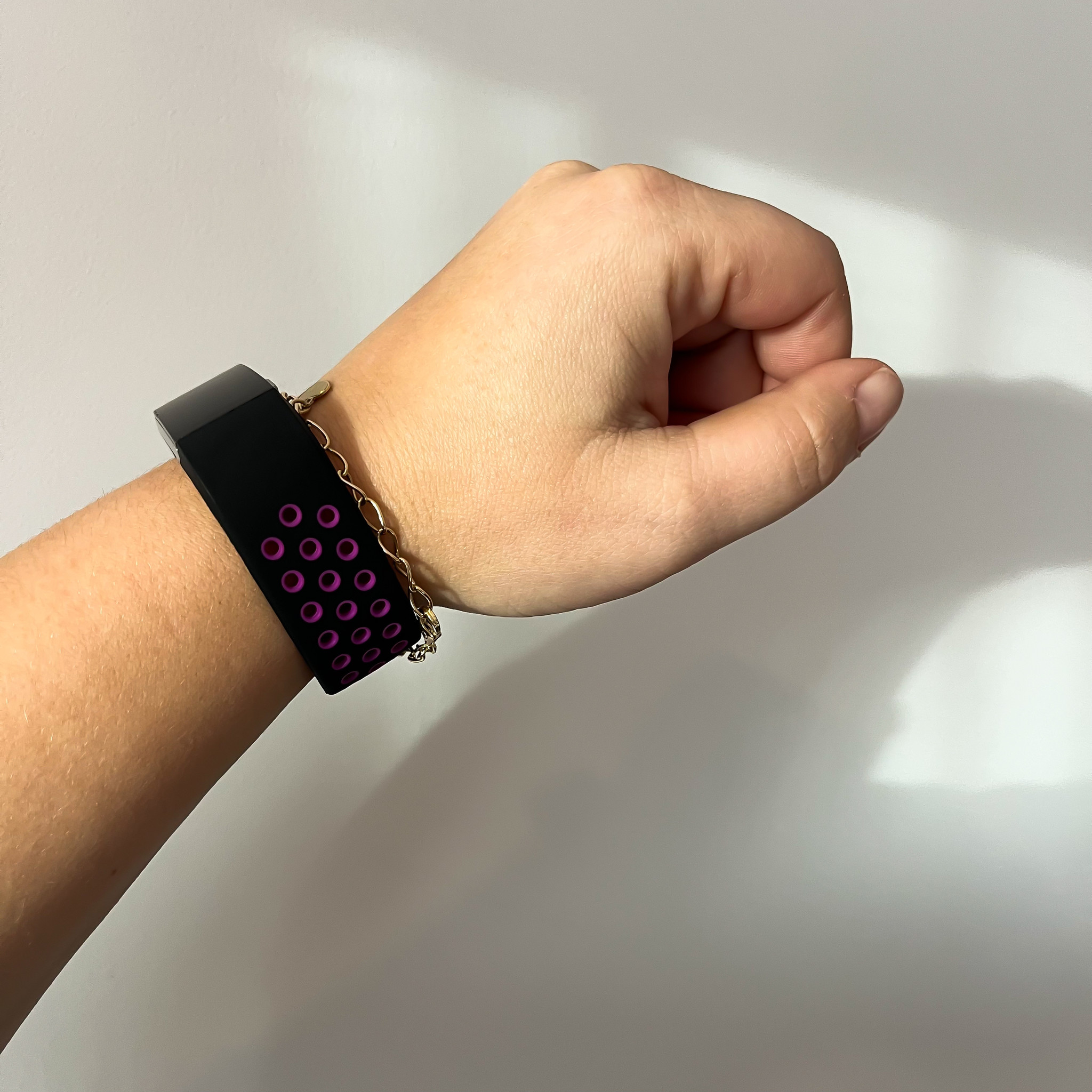 Fitbit Charge 2 dubbel sport band - zwart paars