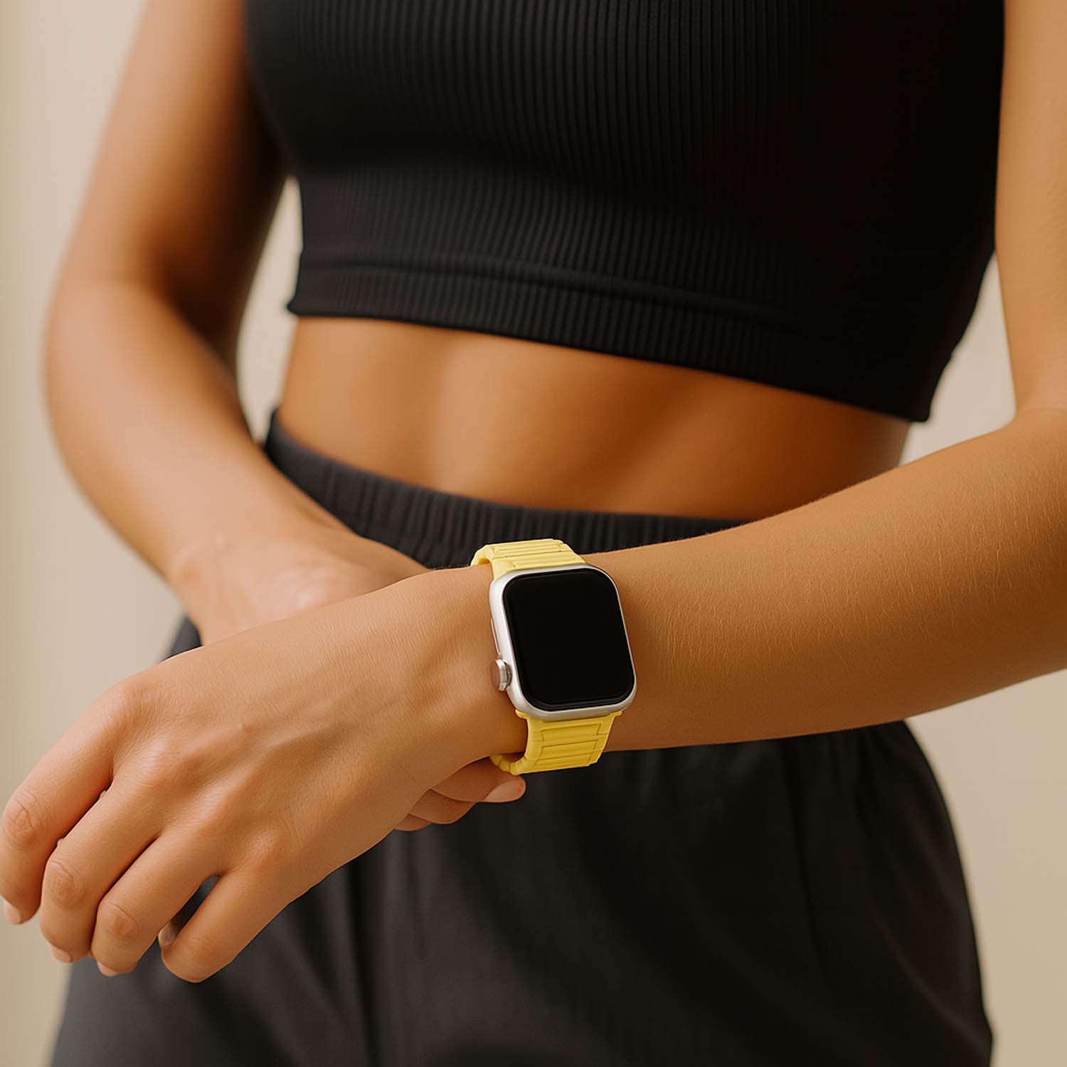 Apple Watch band Zyro – siliconen – geel