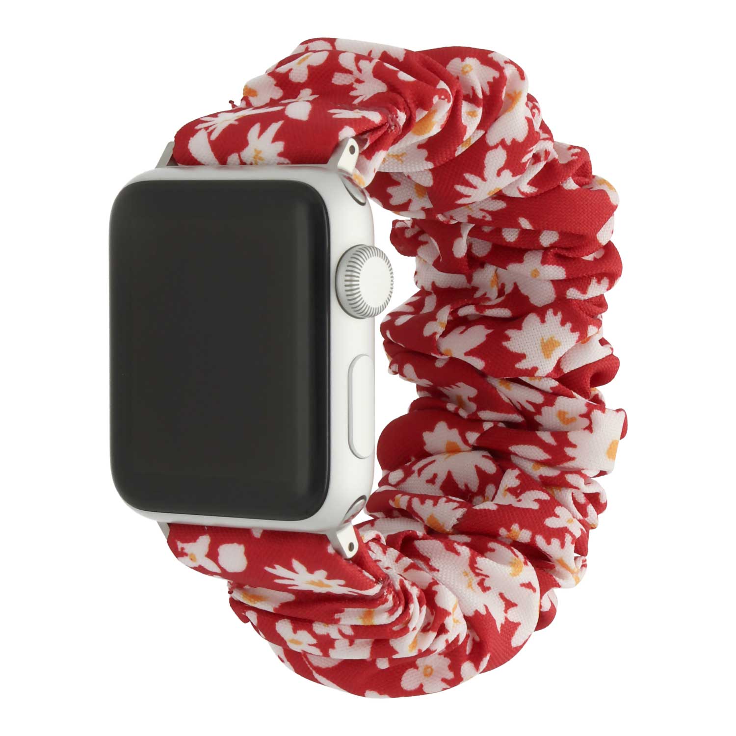 Apple-Watch-nylon-Scrunchie-band-bloemen-rood-7440850320324-123watches-hoofdfoto