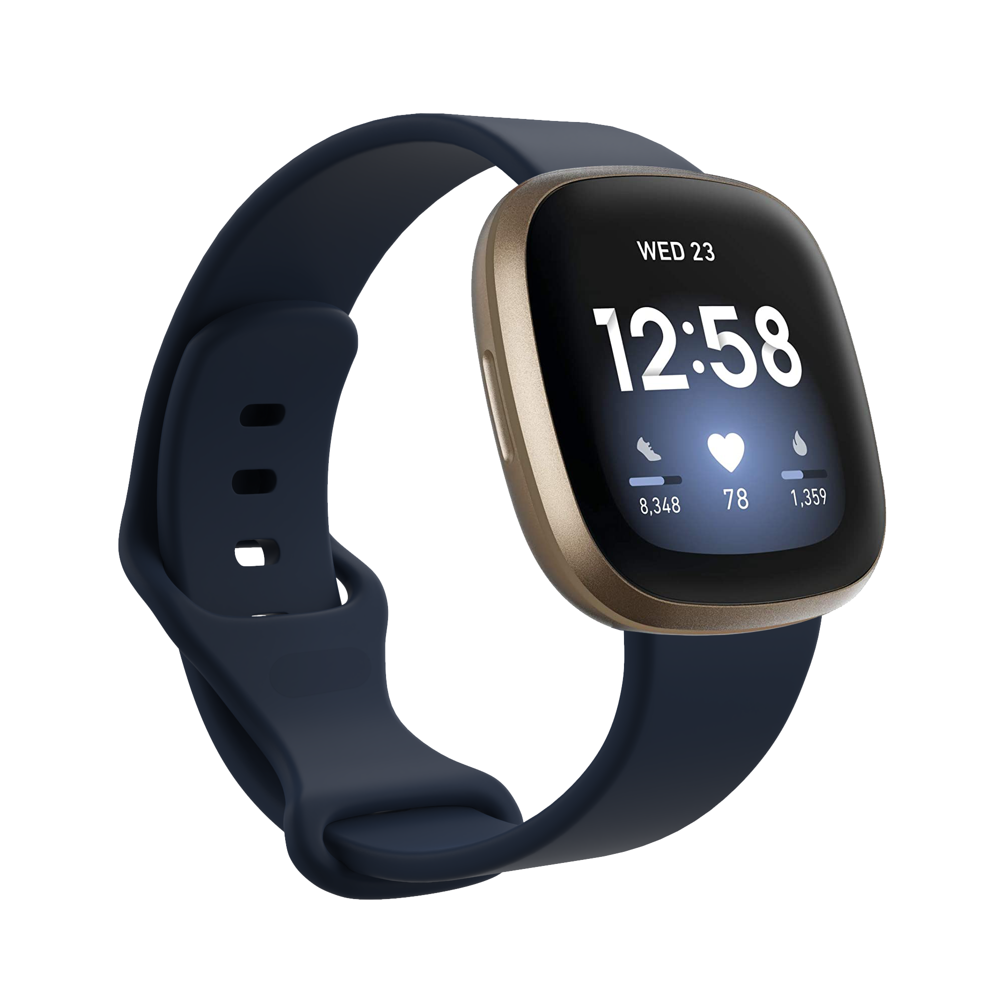Fitbit Versa 3 / Sense sport band - marineblauw