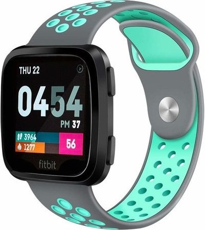 Fitbit Versa dubbel sport band - grijs blauw