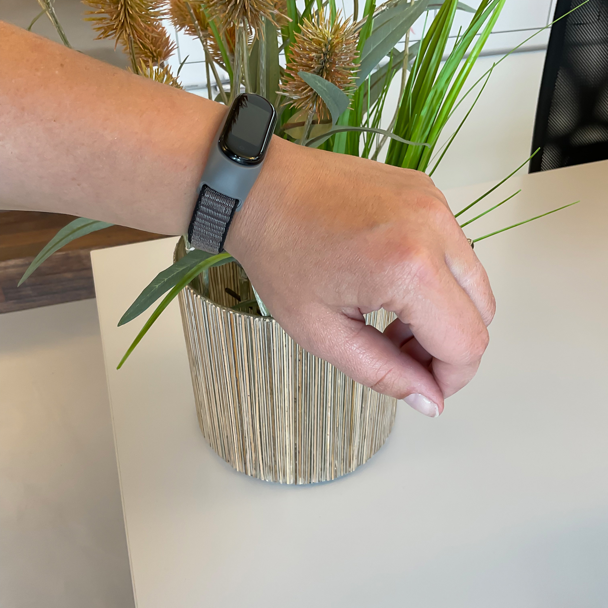 Xiaomi Mi 3/4/5/6 nylon sport loop band - anker grijs