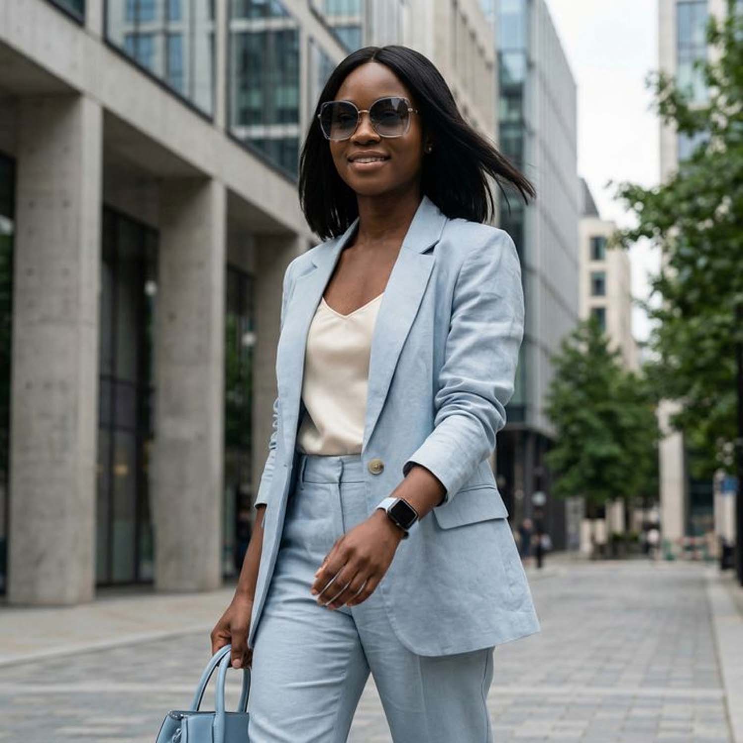 Apple Watch bandje Savro - siliconen - sky blue