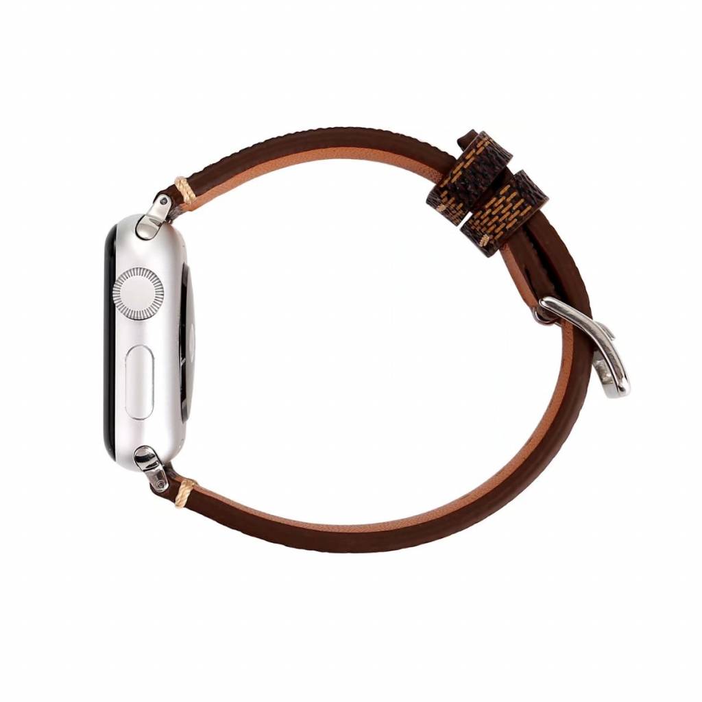 Apple Watch leren grid band - bruin