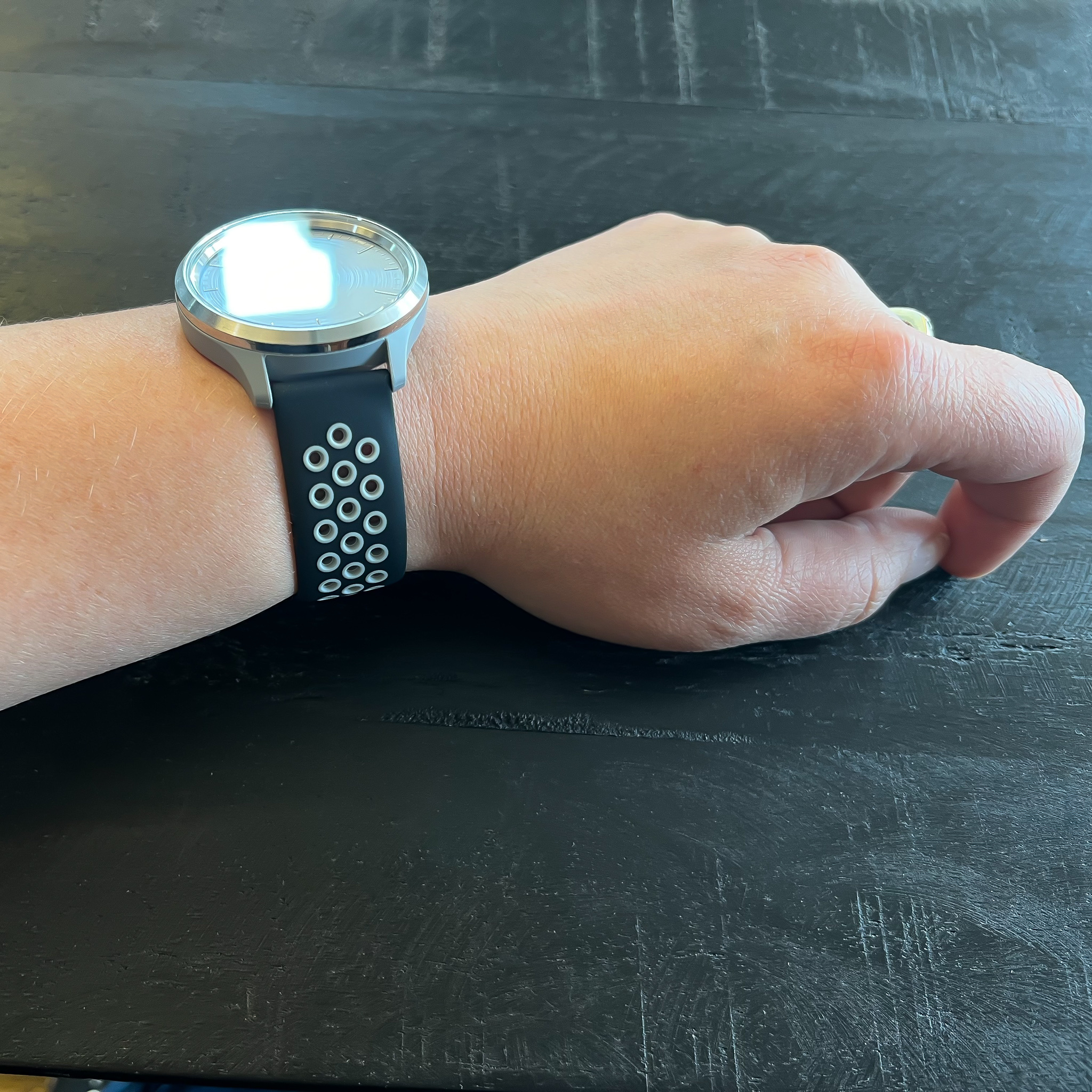 Garmin Vivoactive / Vivomove dubbel sport band - zwart grijs