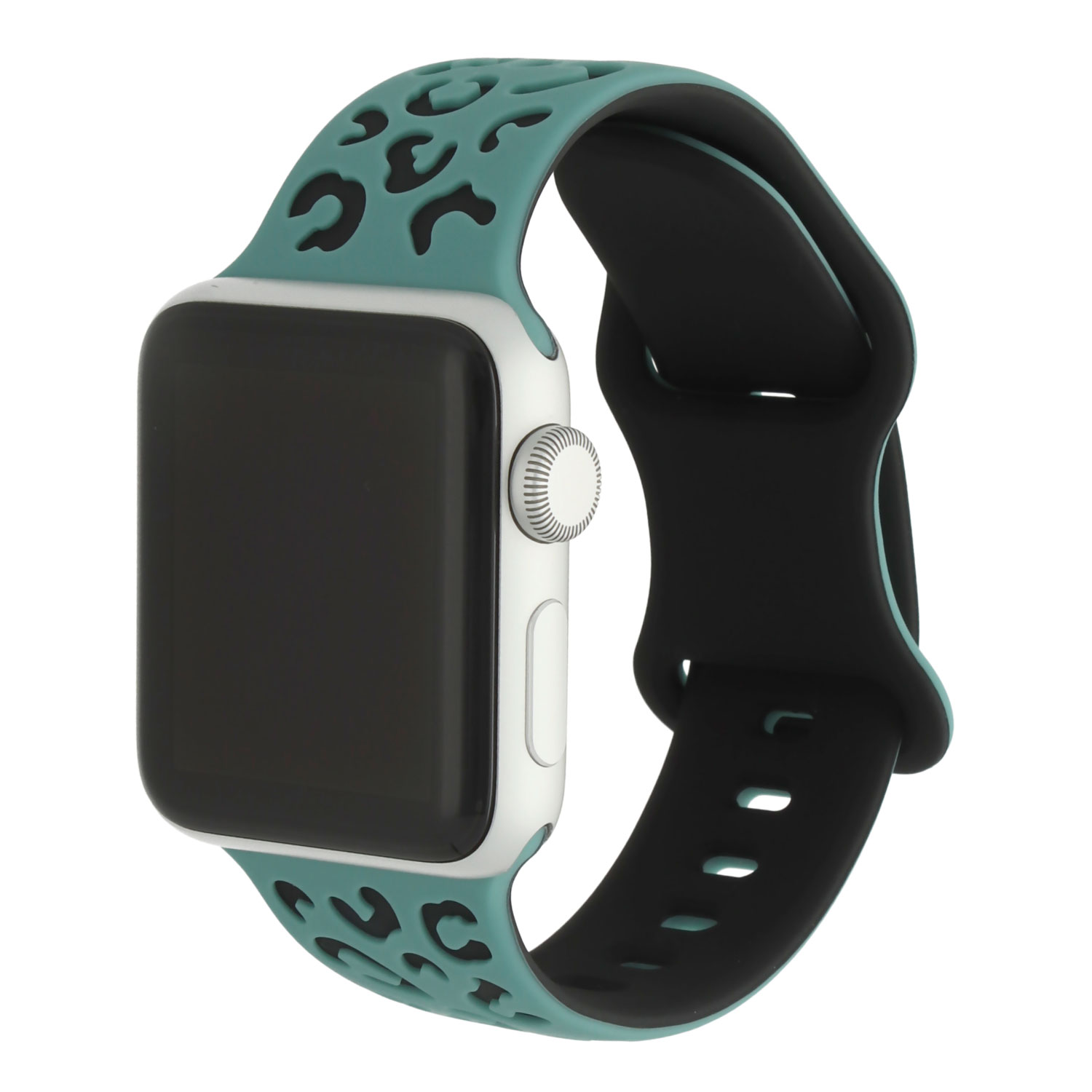 Apple Watch siliconen luipaard Wild band - cactus zwart