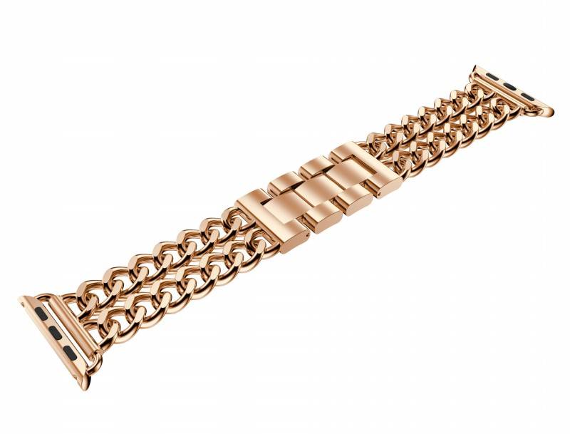 Apple Watch stalen cowboy schakel band - rose goud
