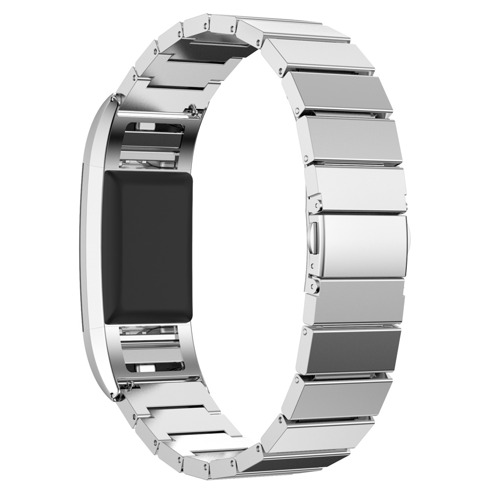 Fitbit Charge 2 stalen schakel band - zilver