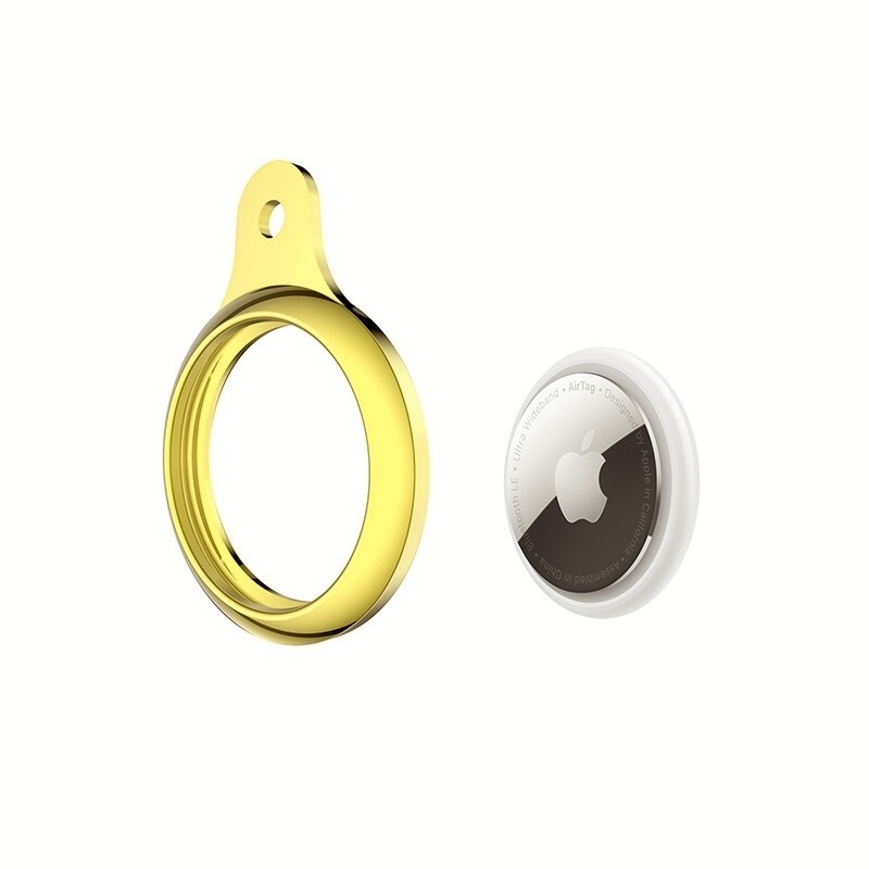 AirTag siliconen sleutelhanger - goud