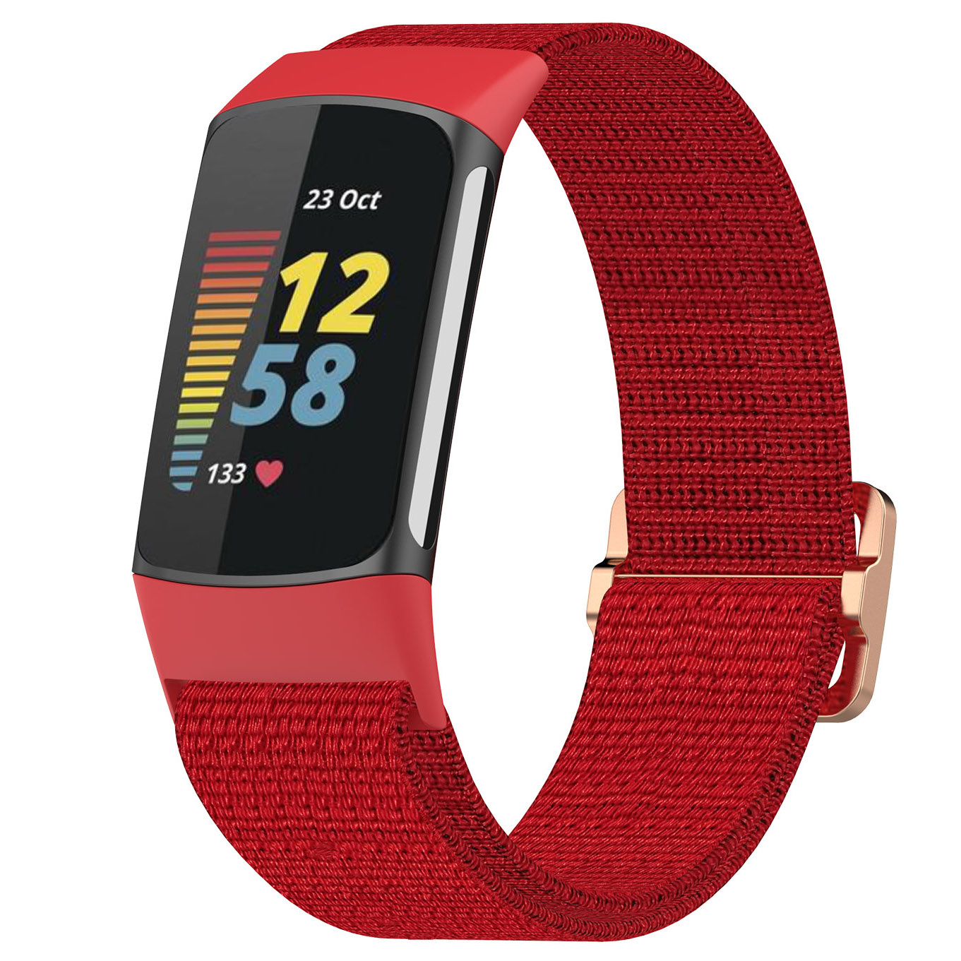 Fitbit Charge 5 nylon band - rood