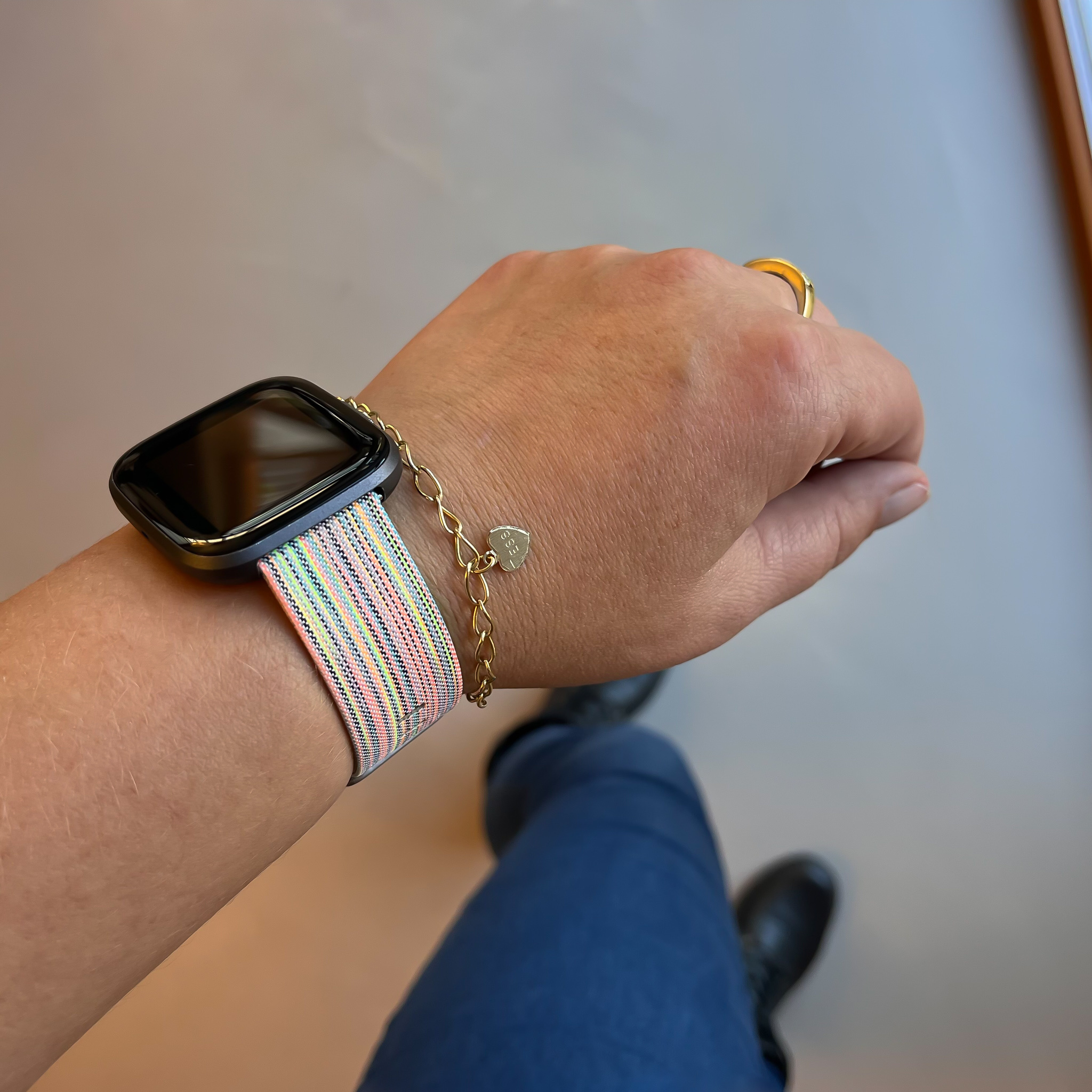 Fitbit Versa nylon gesp band - kleurrijk