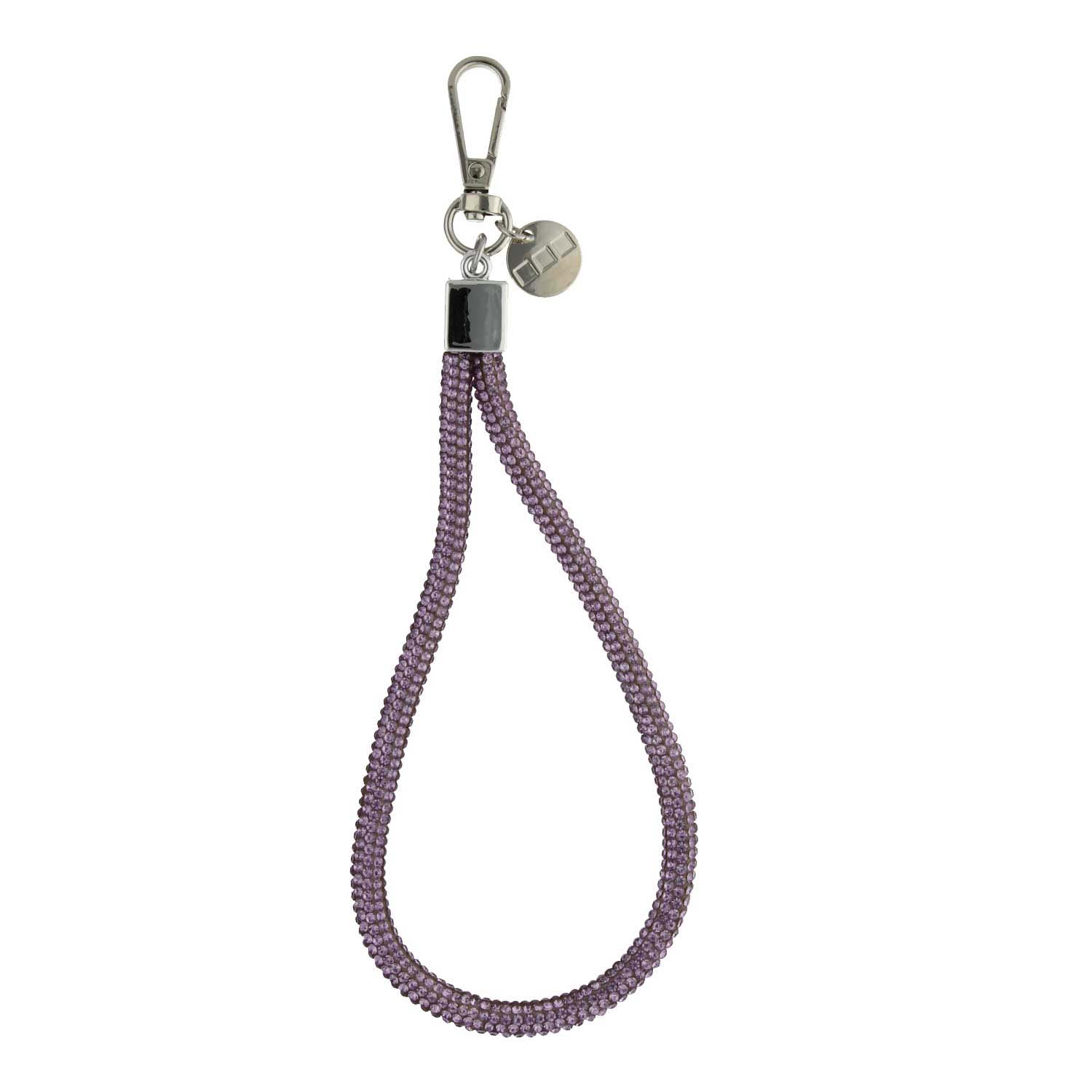 Telefoonkoord Diamond – paars – zilver