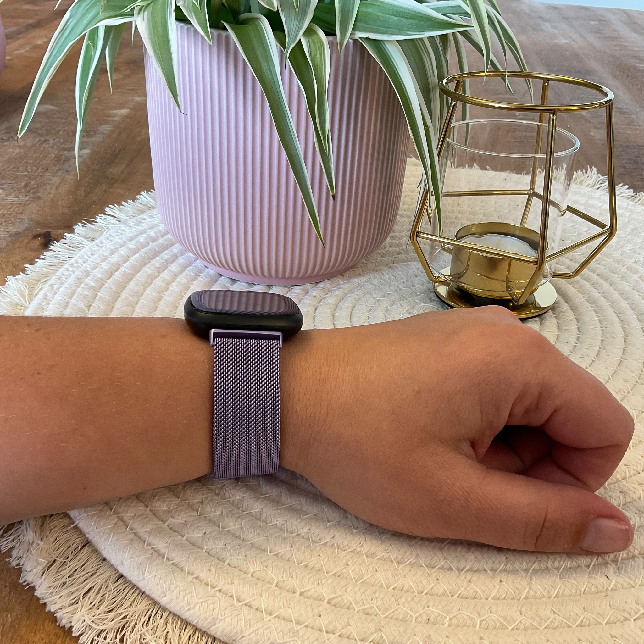 Fitbit Versa 3 / Sense milanese band - lavendel