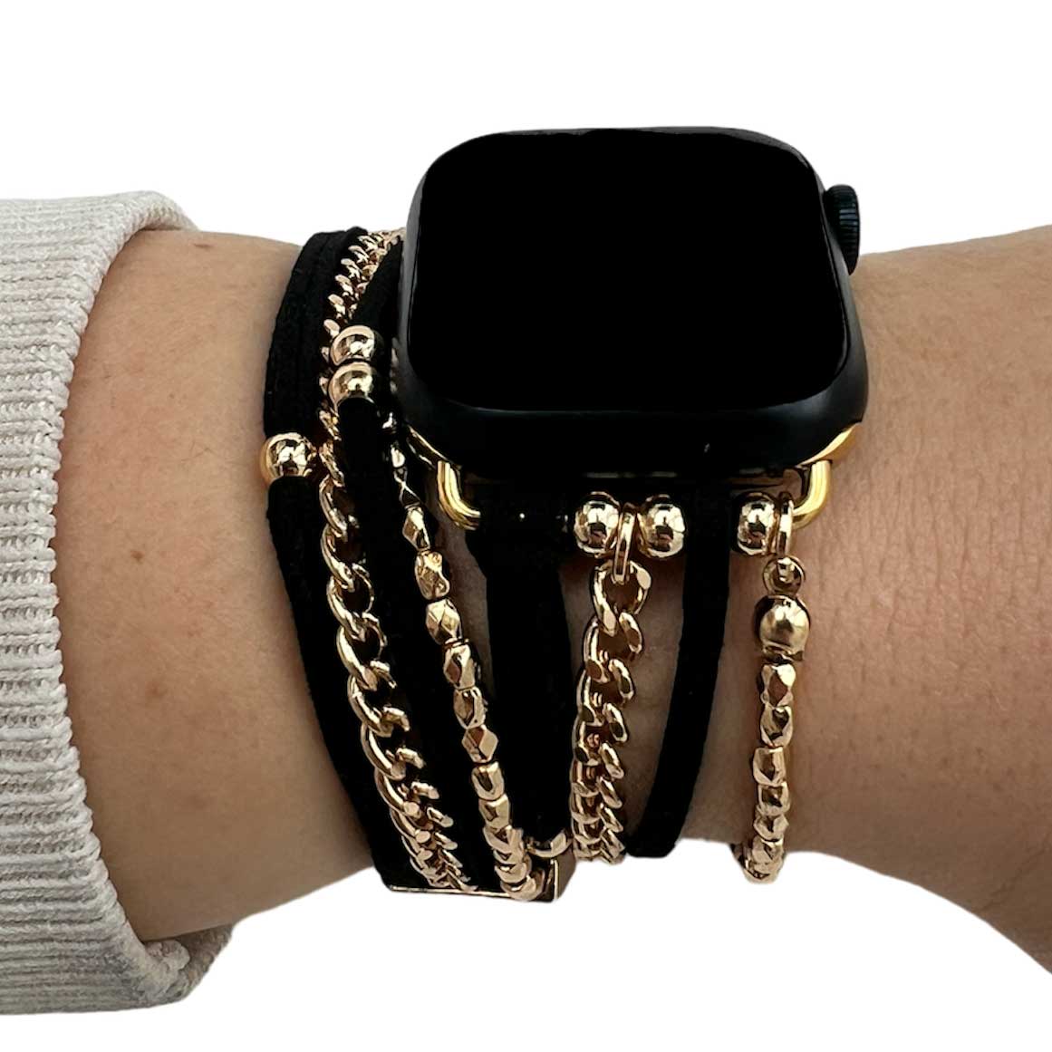 Apple-Watch-sieraden-band-Nancy-zwart-goud-7440850179137-123watches-hoofdfoto