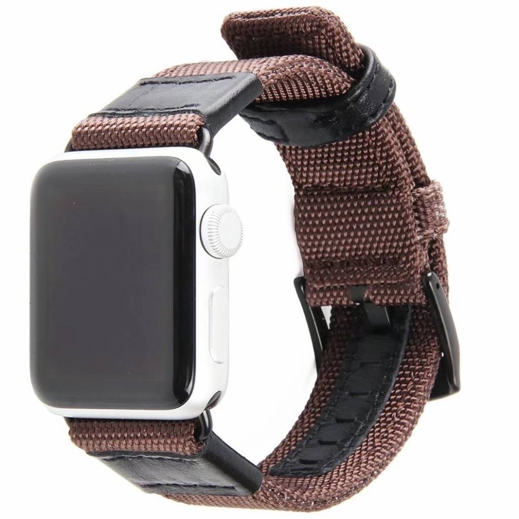 Apple Watch nylon military band bruin 123watches