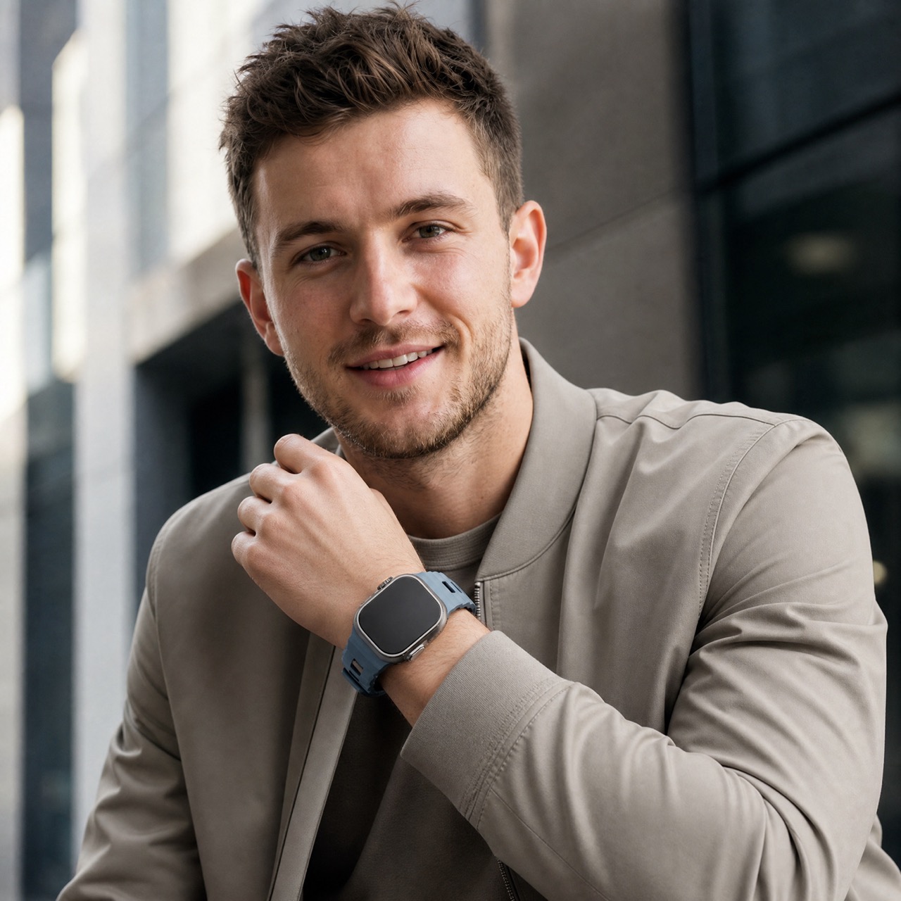 Apple Watch siliconen Ranger band - blauw