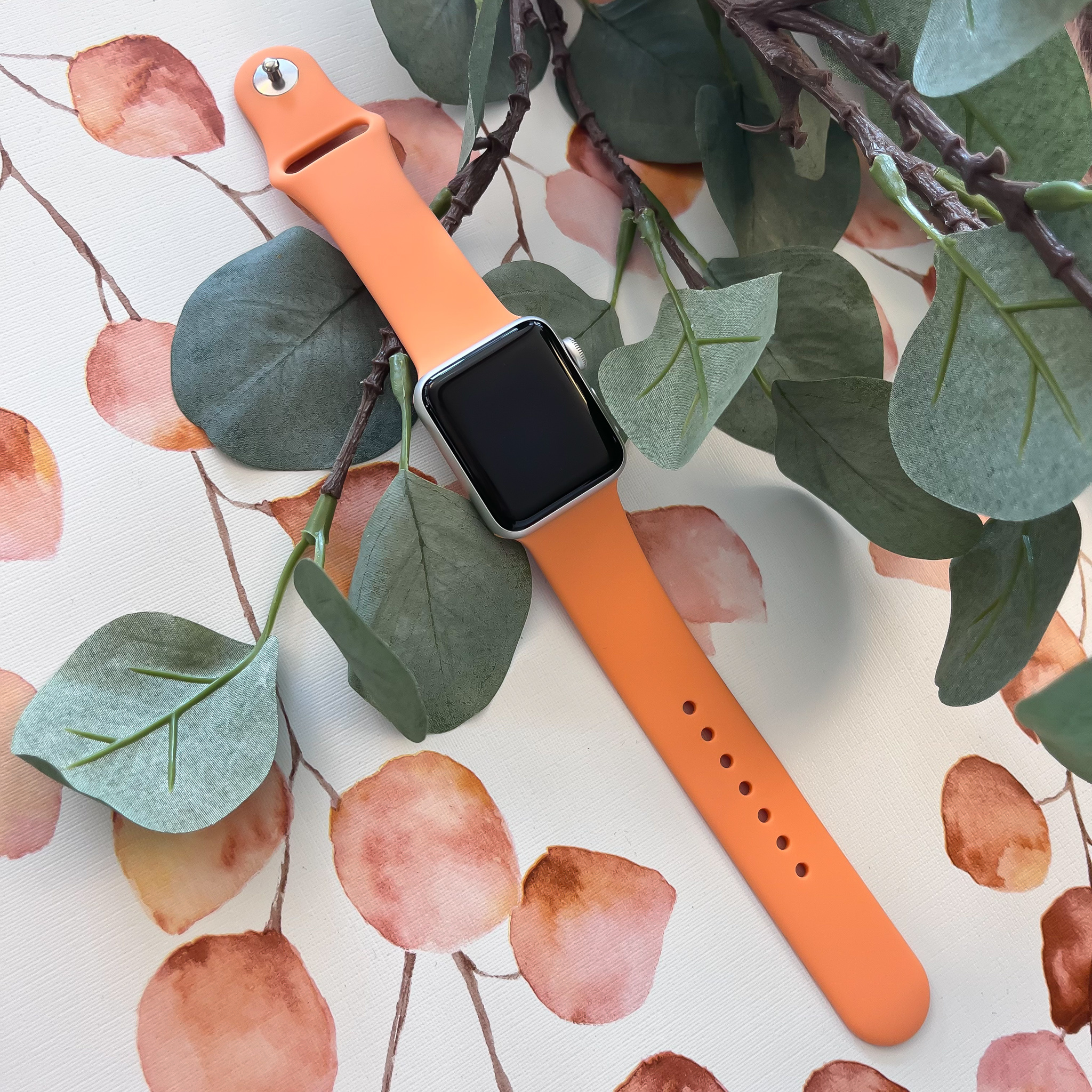 Apple Watch sport band - goudsbloem