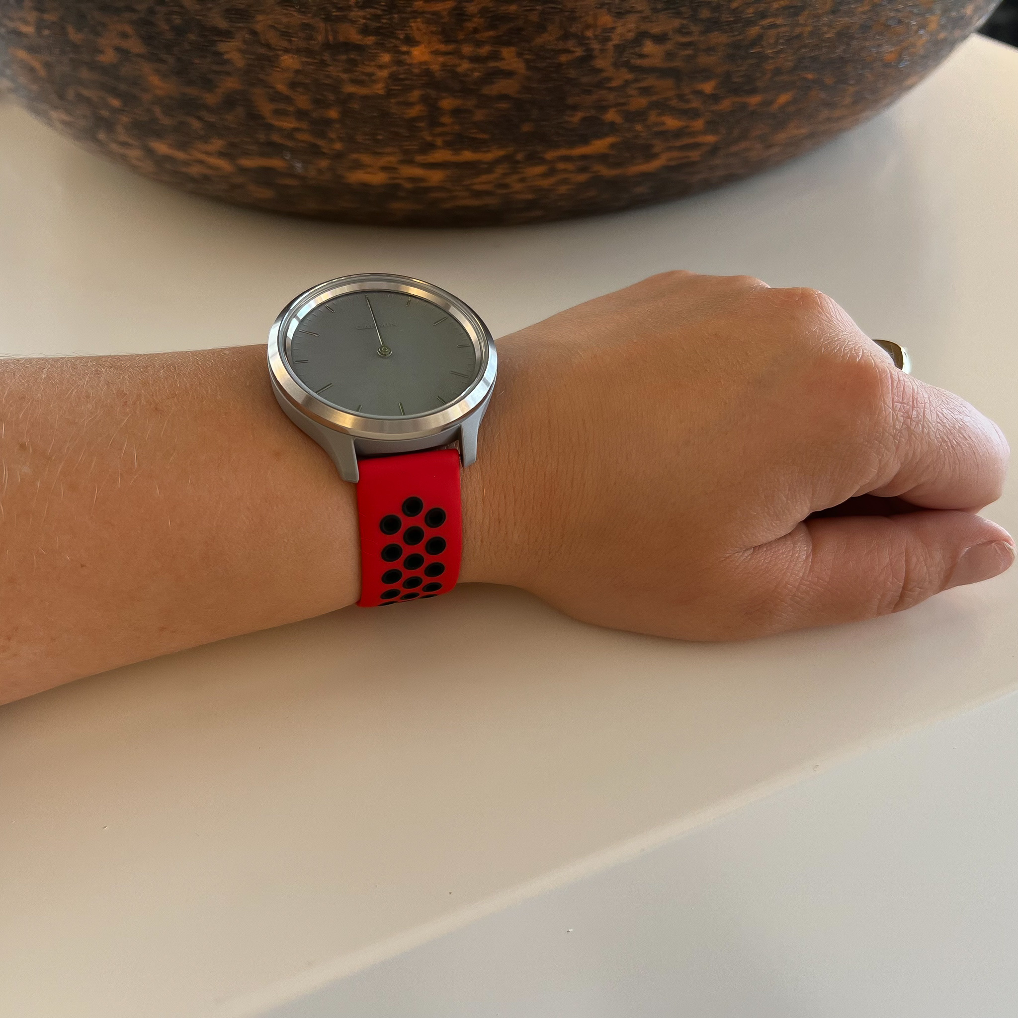 Garmin Vivoactive / Vivomove dubbel sport band - rood zwart