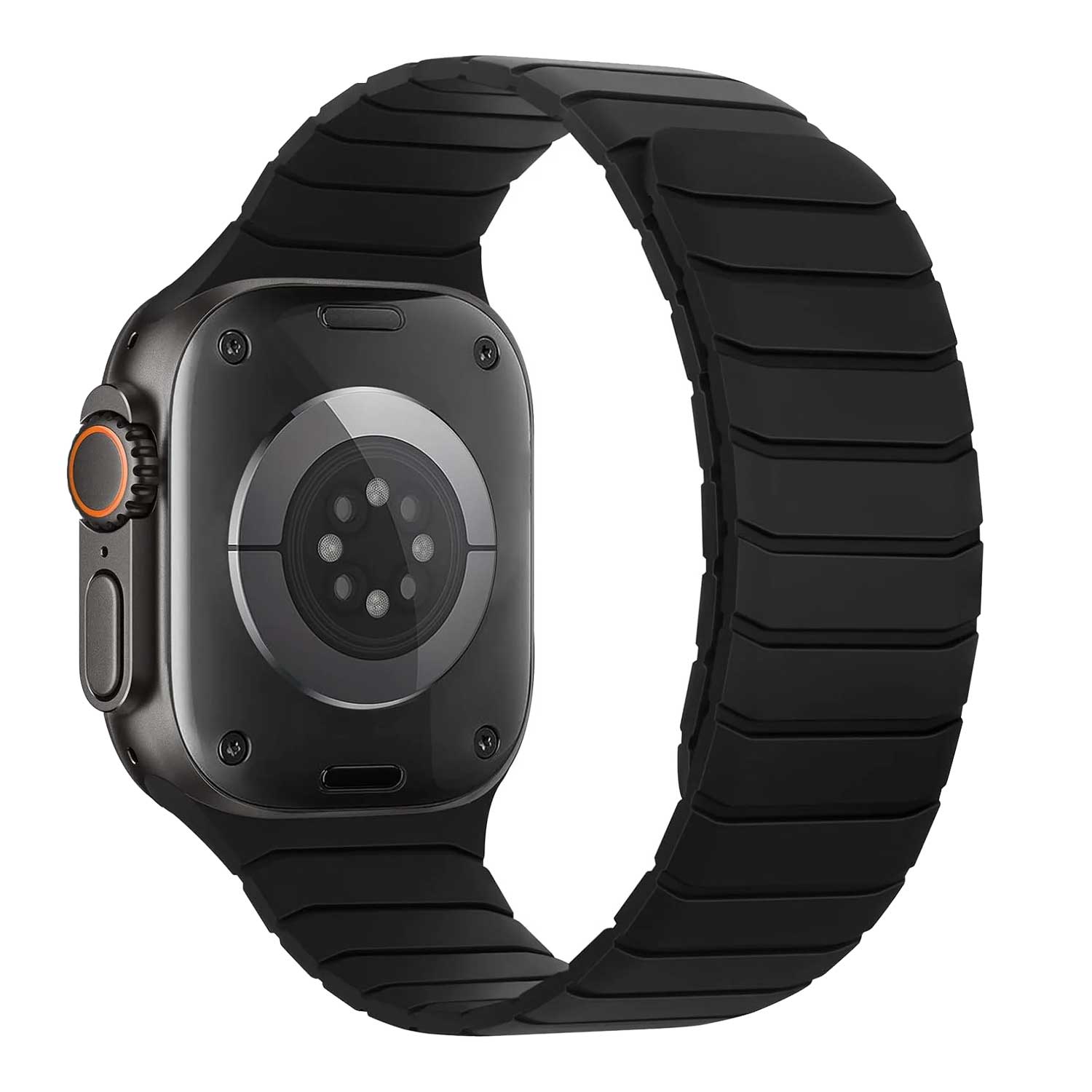 Apple Watch band Vetra – siliconen – zwart