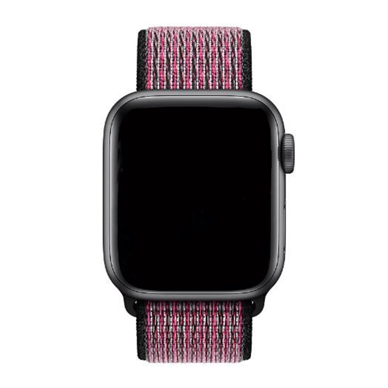 Apple Watch nylon geweven sport band  - roze blast echte bes