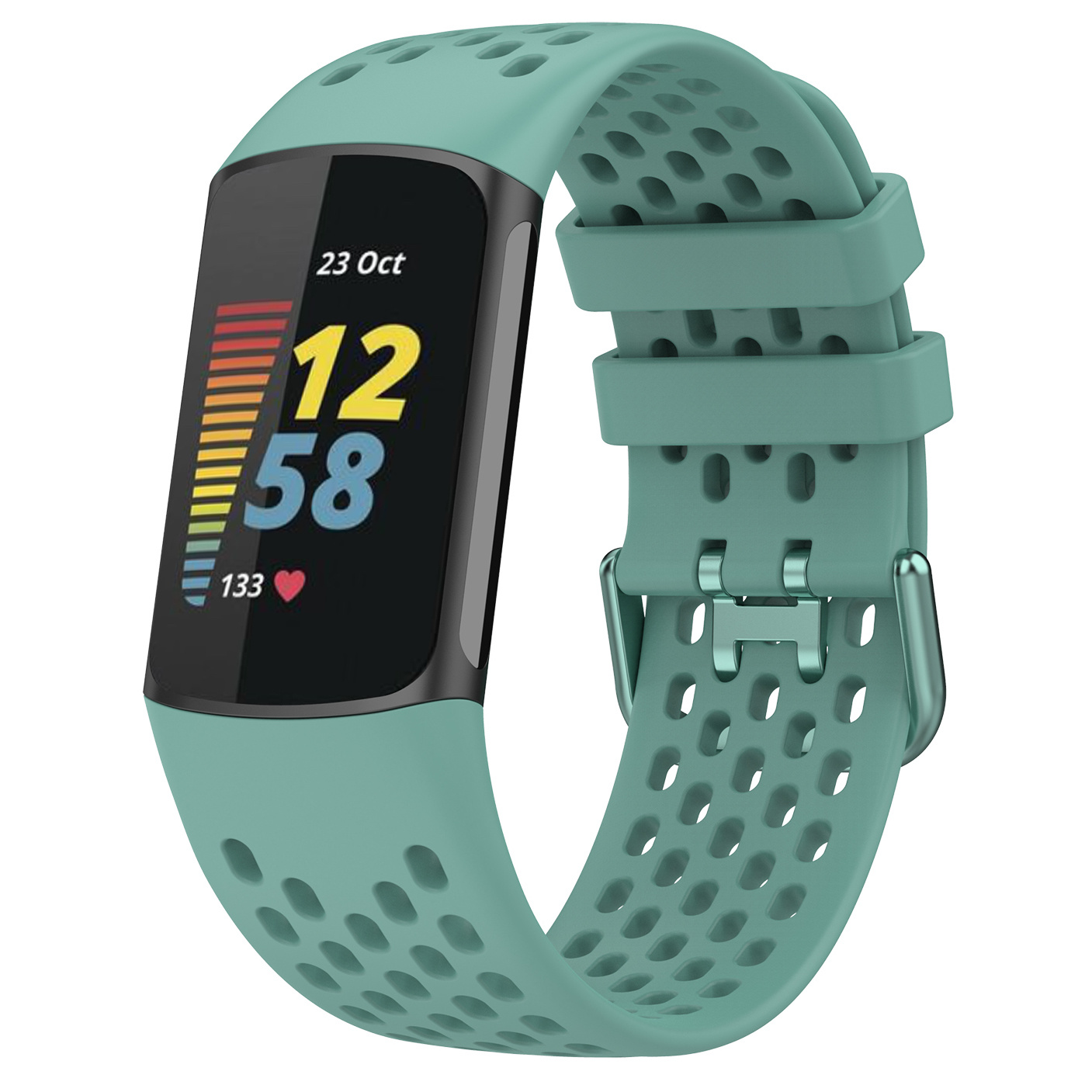 Fitbit Charge 5 sport point band - dennengroen