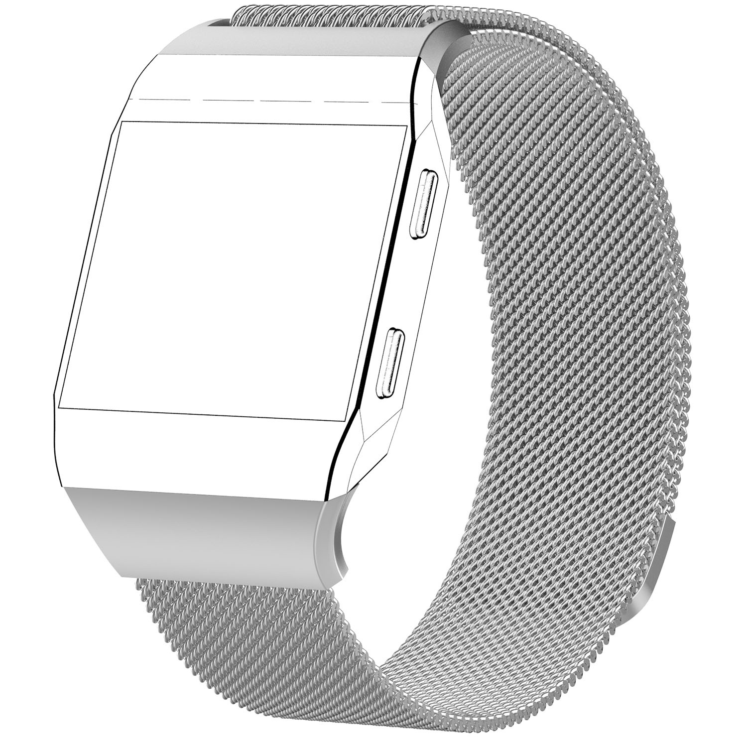 Fitbit Ionic milanese band - zilver