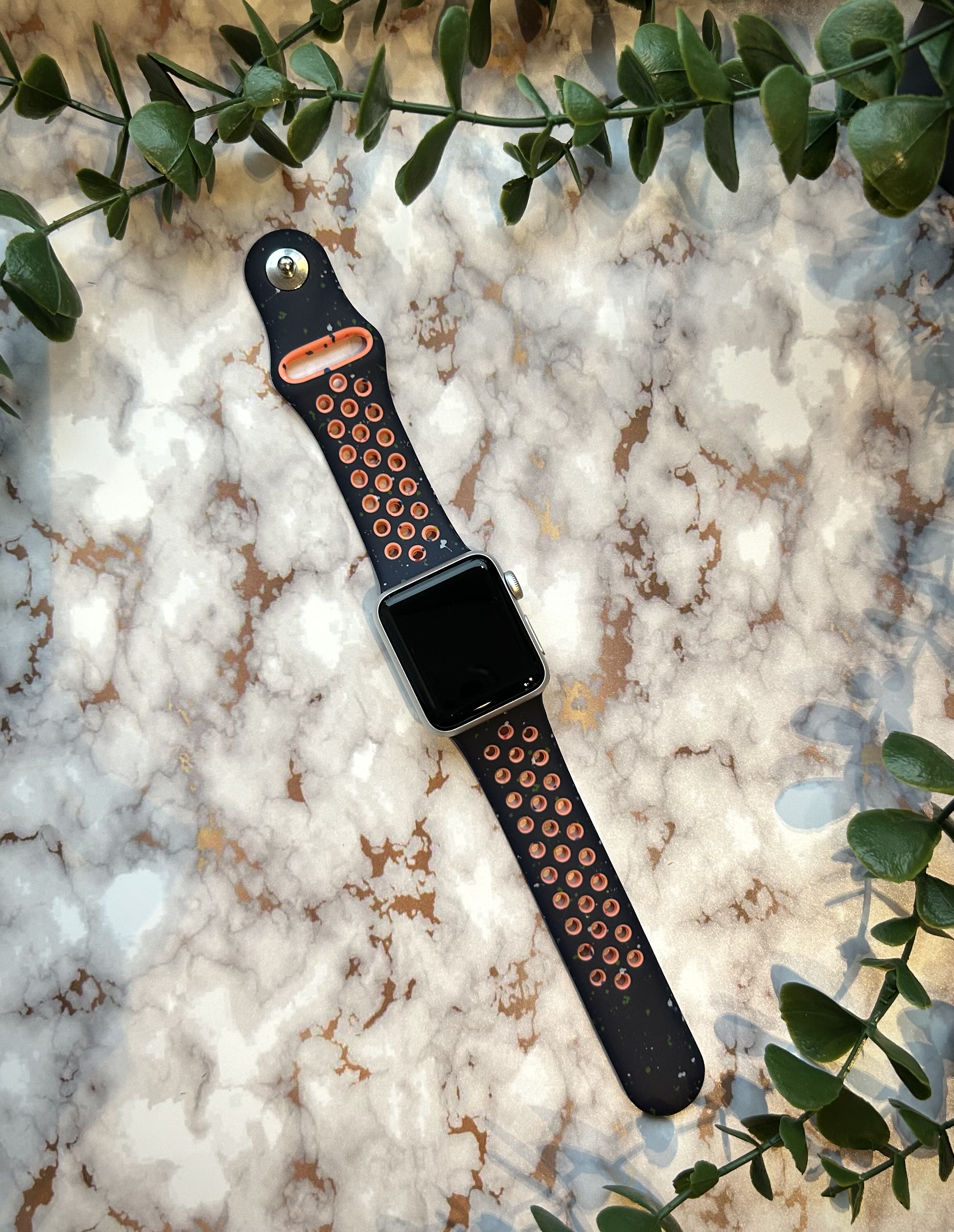 Apple Watch dubbel sport band - blue flame