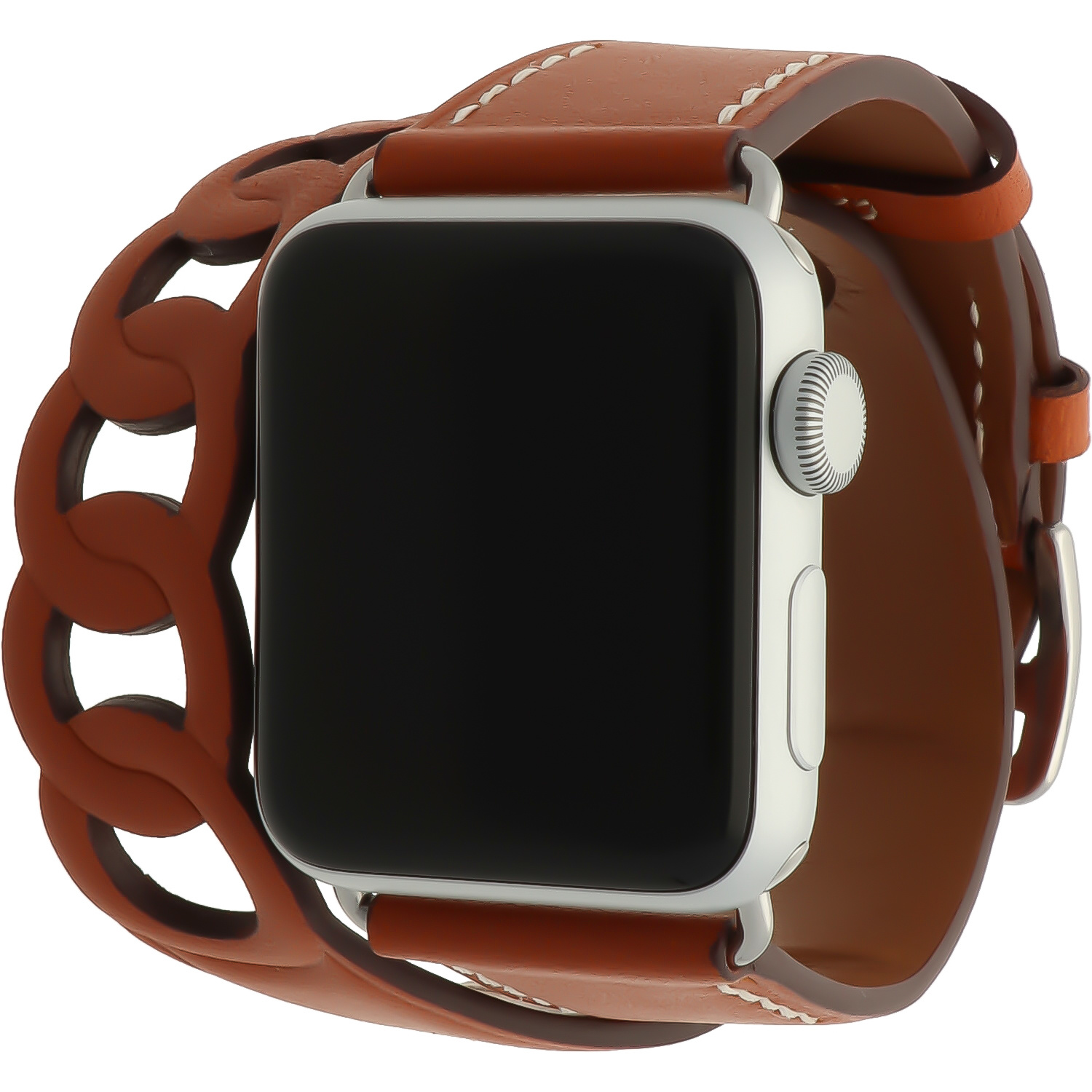 Apple Watch leren double tour band - bruin